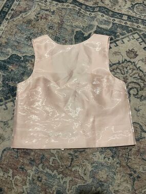 H&M Shimmery Light Pink Crop Top
